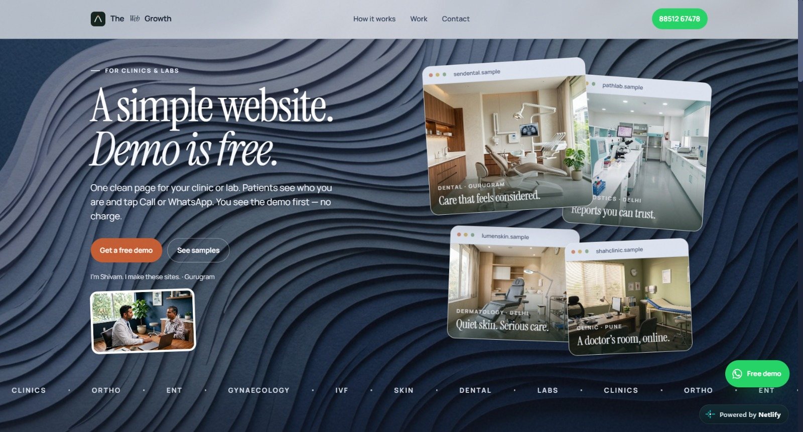 After — a clean clinic website